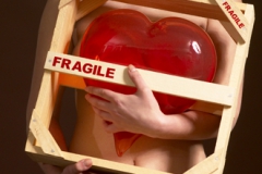 Fotostyling og design til "Fragile Heart" Valentines Day udstilling. Glas ved Pernille Bülow.